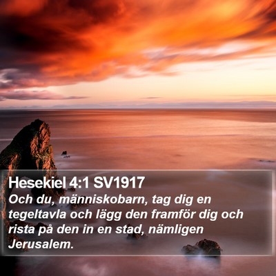 Hesekiel 4:1 SV1917 Bible Verse Image