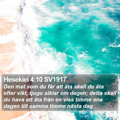 Hesekiel 4:10 SV1917 Bible Verse Image
