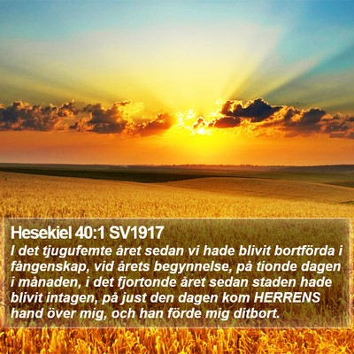 Hesekiel 40:1 SV1917 Bible Verse Image