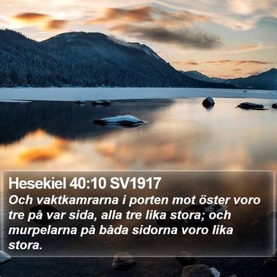 Hesekiel 40:10 SV1917 Bible Verse Image