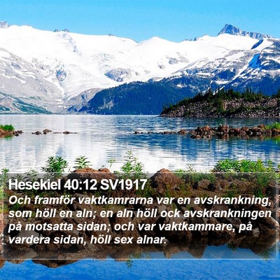 Hesekiel 40:12 SV1917 Bible Verse Image