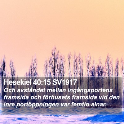 Hesekiel 40:15 SV1917 Bible Verse Image