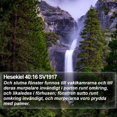 Hesekiel 40:16 SV1917 Bible Verse Image