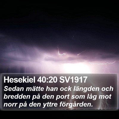 Hesekiel 40:20 SV1917 Bible Verse Image