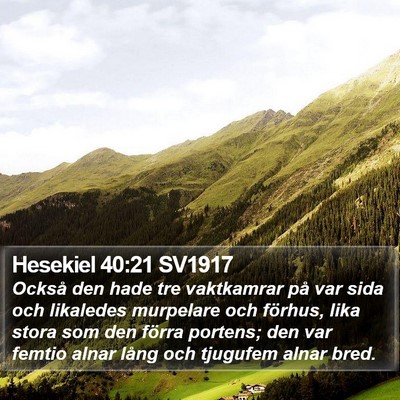 Hesekiel 40:21 SV1917 Bible Verse Image