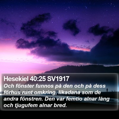 Hesekiel 40:25 SV1917 Bible Verse Image