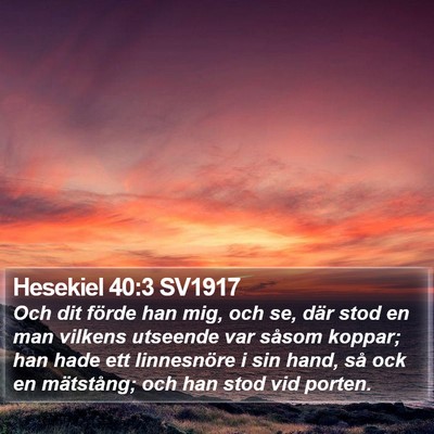 Hesekiel 40:3 SV1917 Bible Verse Image