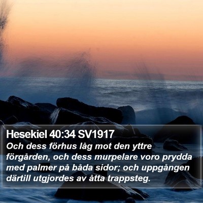Hesekiel 40:34 SV1917 Bible Verse Image