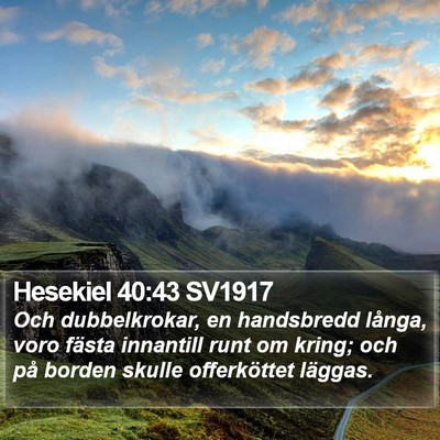Hesekiel 40:43 SV1917 Bible Verse Image