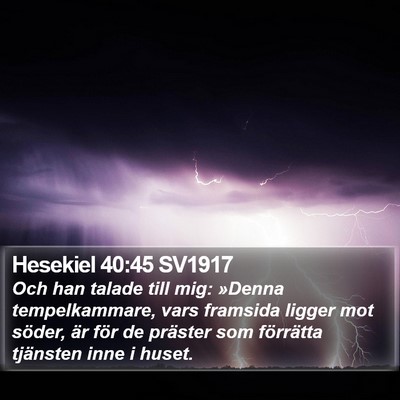 Hesekiel 40:45 SV1917 Bible Verse Image