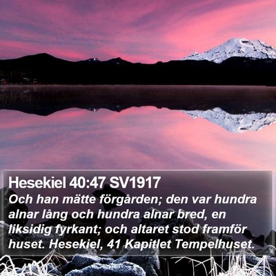 Hesekiel 40:47 SV1917 Bible Verse Image
