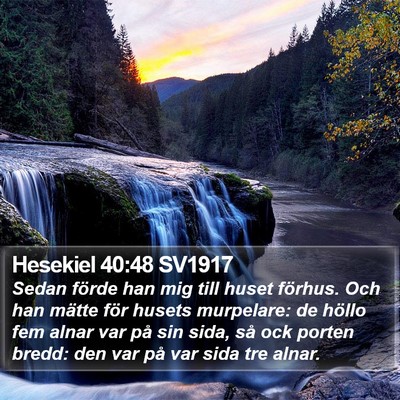 Hesekiel 40:48 SV1917 Bible Verse Image