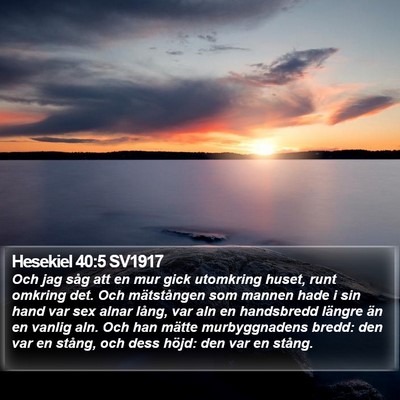 Hesekiel 40:5 SV1917 Bible Verse Image