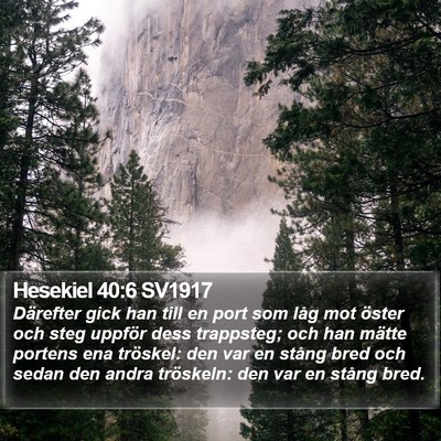 Hesekiel 40:6 SV1917 Bible Verse Image