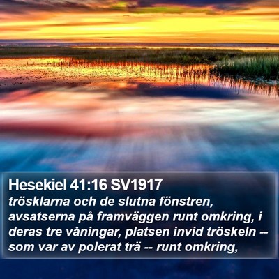 Hesekiel 41:16 SV1917 Bible Verse Image