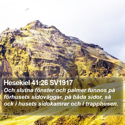 Hesekiel 41:26 SV1917 Bible Verse Image