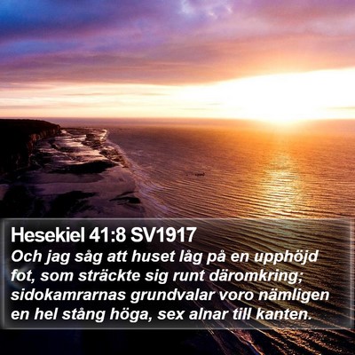 Hesekiel 41:8 SV1917 Bible Verse Image