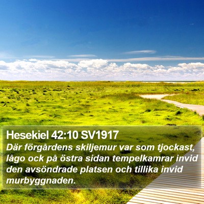 Hesekiel 42:10 SV1917 Bible Verse Image