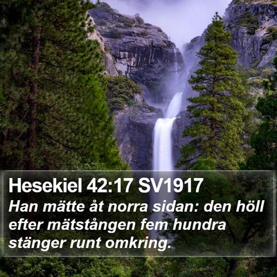 Hesekiel 42:17 SV1917 Bible Verse Image