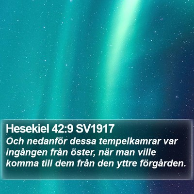 Hesekiel 42:9 SV1917 Bible Verse Image
