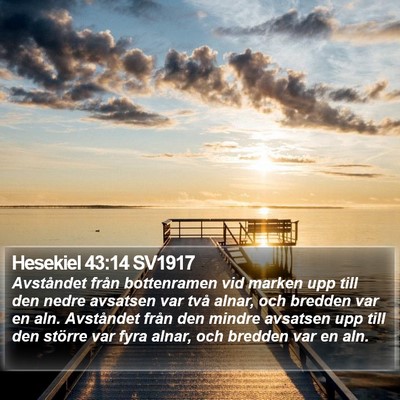 Hesekiel 43:14 SV1917 Bible Verse Image