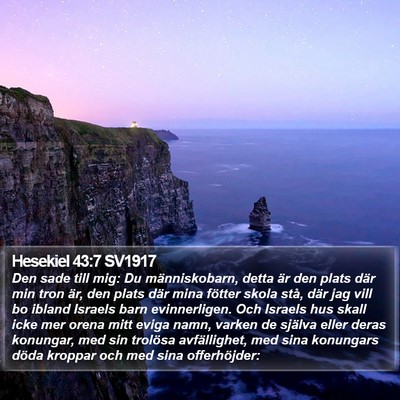 Hesekiel 43:7 SV1917 Bible Verse Image