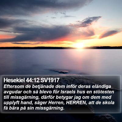 Hesekiel 44:12 SV1917 Bible Verse Image