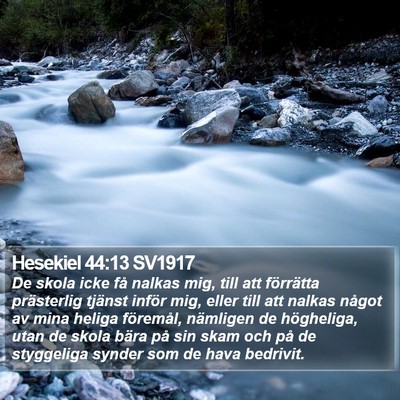 Hesekiel 44:13 SV1917 Bible Verse Image