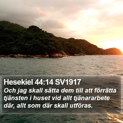 Hesekiel 44:14 SV1917 Bible Verse Image