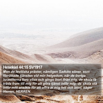 Hesekiel 44:15 SV1917 Bible Verse Image