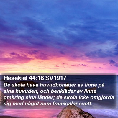 Hesekiel 44:18 SV1917 Bible Verse Image