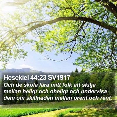 Hesekiel 44:23 SV1917 Bible Verse Image