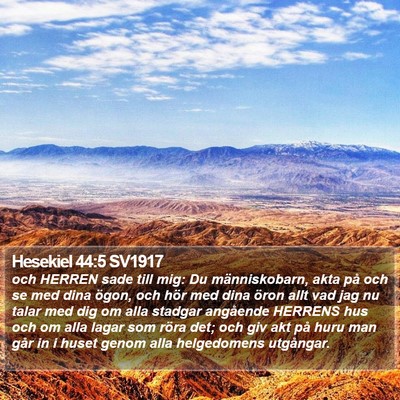 Hesekiel 44:5 SV1917 Bible Verse Image