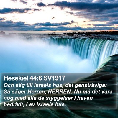 Hesekiel 44:6 SV1917 Bible Verse Image