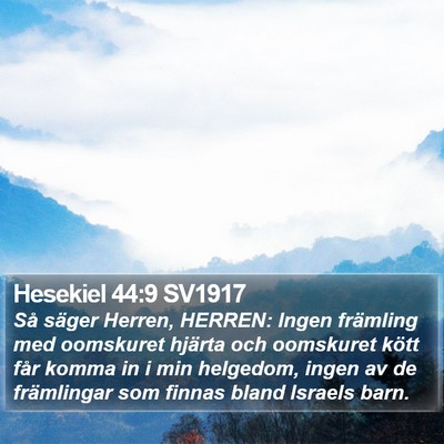 Hesekiel 44:9 SV1917 Bible Verse Image
