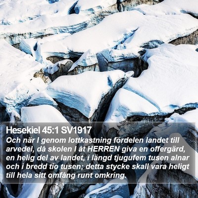 Hesekiel 45:1 SV1917 Bible Verse Image