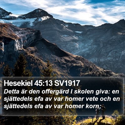 Hesekiel 45:13 SV1917 Bible Verse Image