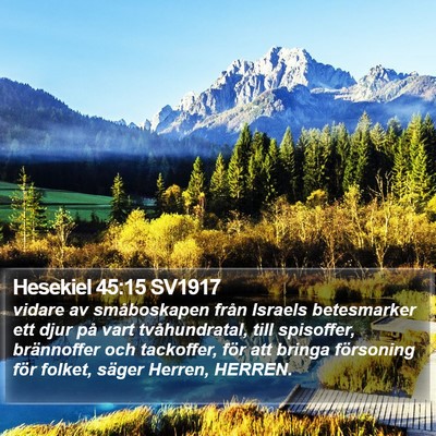 Hesekiel 45:15 SV1917 Bible Verse Image