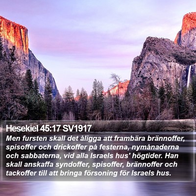 Hesekiel 45:17 SV1917 Bible Verse Image