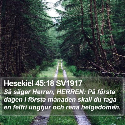 Hesekiel 45:18 SV1917 Bible Verse Image