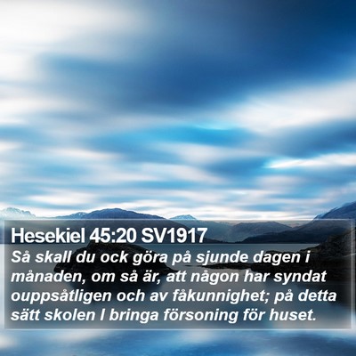 Hesekiel 45:20 SV1917 Bible Verse Image