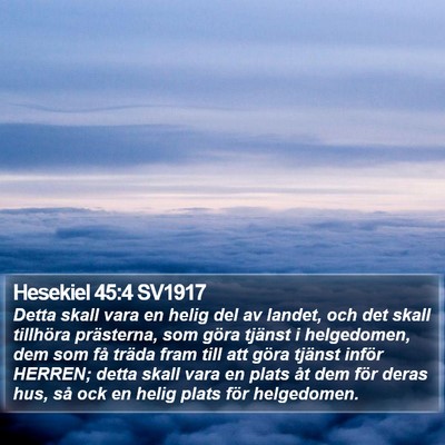 Hesekiel 45:4 SV1917 Bible Verse Image