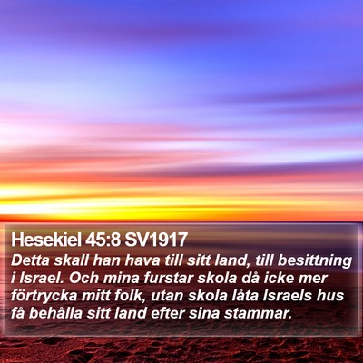 Hesekiel 45:8 SV1917 Bible Verse Image