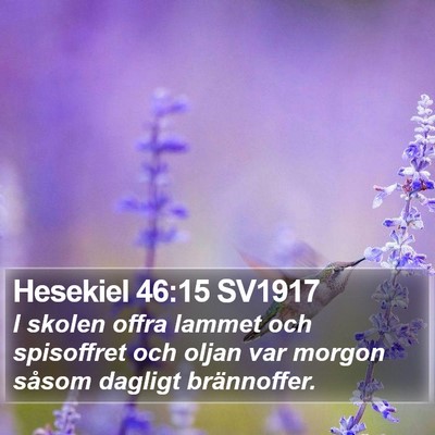 Hesekiel 46:15 SV1917 Bible Verse Image