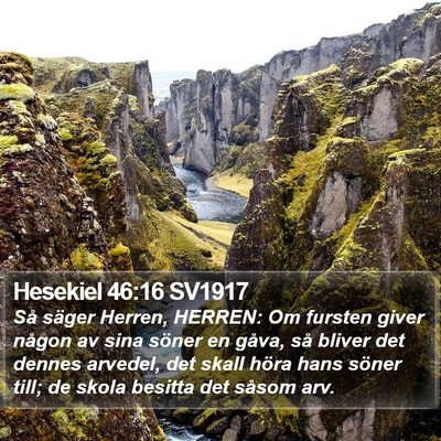 Hesekiel 46:16 SV1917 Bible Verse Image