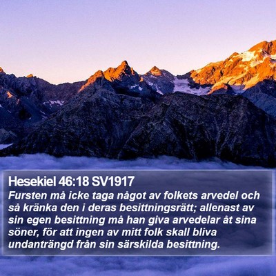 Hesekiel 46:18 SV1917 Bible Verse Image