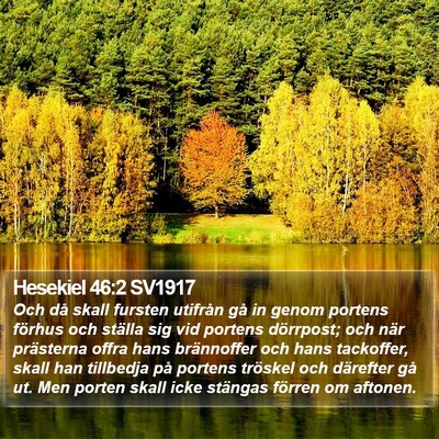 Hesekiel 46:2 SV1917 Bible Verse Image