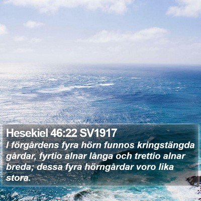 Hesekiel 46:22 SV1917 Bible Verse Image