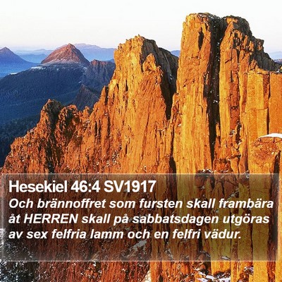 Hesekiel 46:4 SV1917 Bible Verse Image