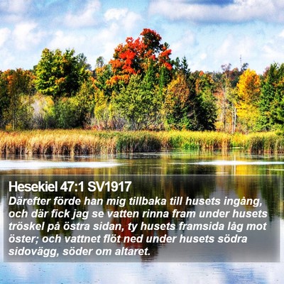 Hesekiel 47:1 SV1917 Bible Verse Image